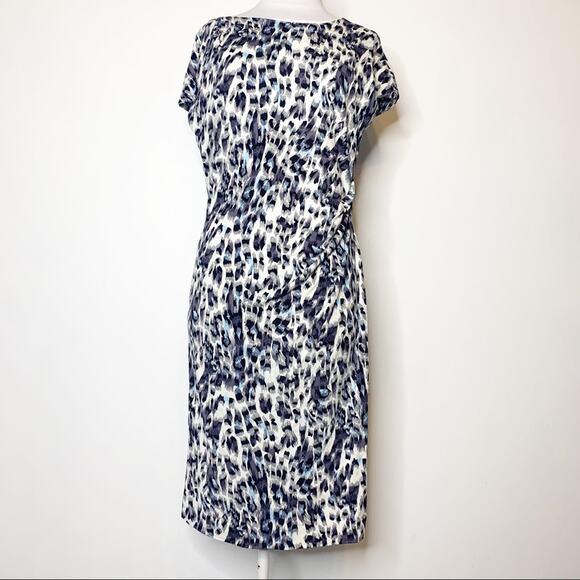 Hugo Boss ruched jersey leopard print dress - Picture 6 of 9